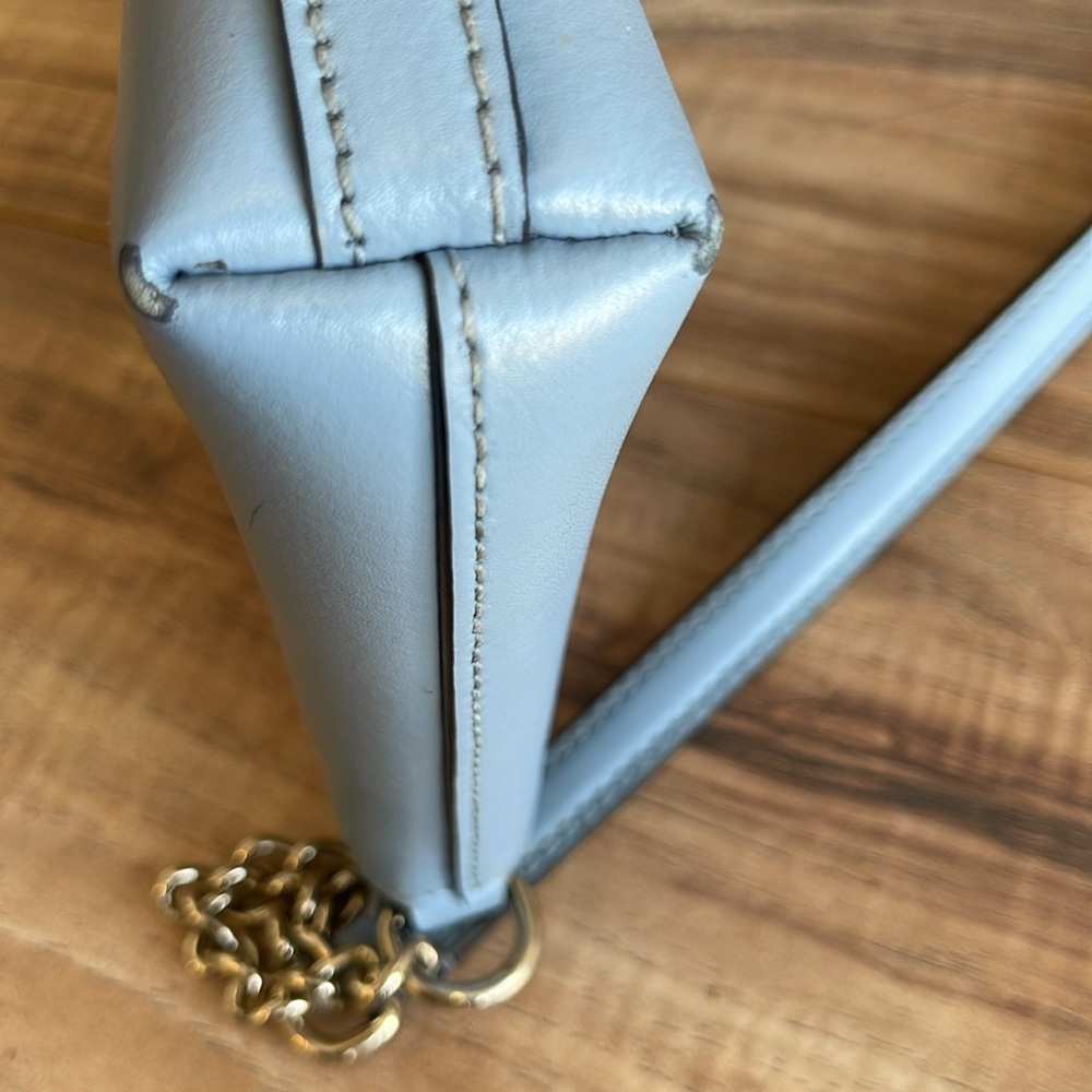Pre-owned Kate Spade Light Blue Leather Crossbody Bag with Bow - Picture 7 of 10